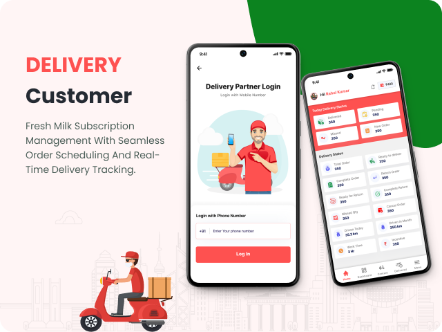 Fresh milk delivery subscription service